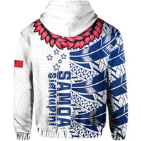 Toa Samoa Rugby Hoodie Siamupini Ula Fala White LT13 - Polynesian Pride