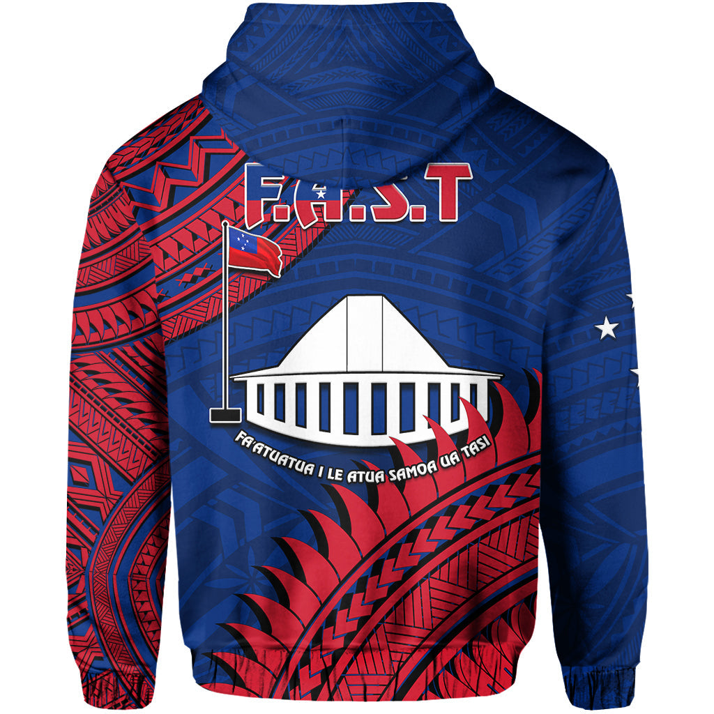 F.A.S.T Samoa Hoodie Samoan Coat of Arms Polynesian Pattern LT14 - Polynesian Pride