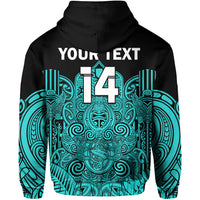 (Custom Text and Number) New Zealand Tiki Rugby Hoodie NZ Maori Koru Pattern Ver.02 LT14 - Polynesian Pride
