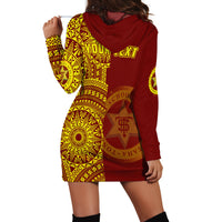 (Custom Personalised) Tonga High School Hoodie Dress Class Of Year Tongan Ngatu Pattern LT14 - Polynesian Pride