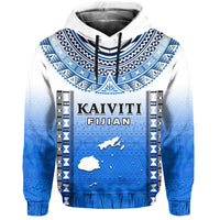 Custom Text and Number Fiji Hoodie Kaiviti Fijian Special Tapa Pattern LT14 - Polynesian Pride