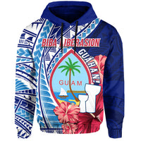 Guam Chamorro Hoodie Happy Liberation Day Latte Stone LT13 Hoodie Blue - Polynesian Pride