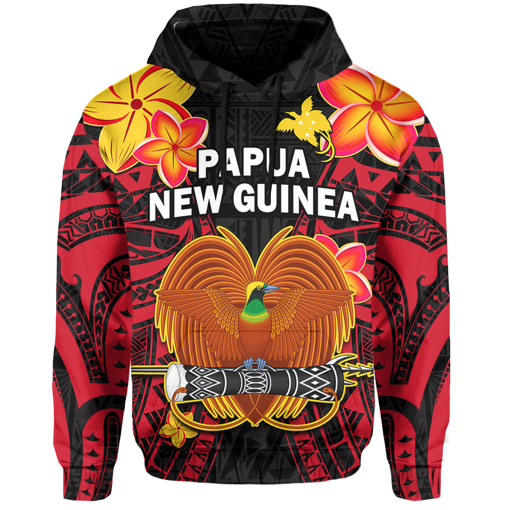 Custom Papua New Guinea Hoodie PNG Bird of Paradise Polynesian Pattern LT14 - Polynesian Pride