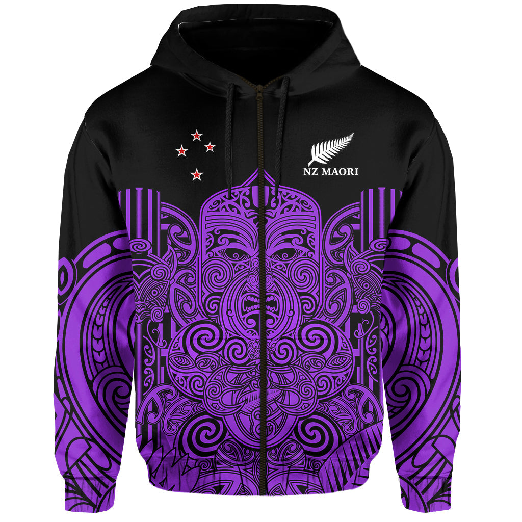 New Zealand Tiki Rugby Hoodie NZ Maori Koru Pattern Ver.04 LT14 - Polynesian Pride