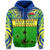 Malampa Province Hoodie Vanuatu Pig Tusk Polynesian Flag Style LT14 Zip Hoodie Green - Polynesian Pride