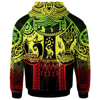 Custom Polynesian Hawaii Zip up Hoodie Coat of Arm Hawaii & Maui Tattoo - Polynesian Pride