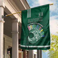 Hawaii Football Flag Kakau Rainbow Warriors Helmet Go Bows Ver.01 LT14 House Flag - Polynesian Pride