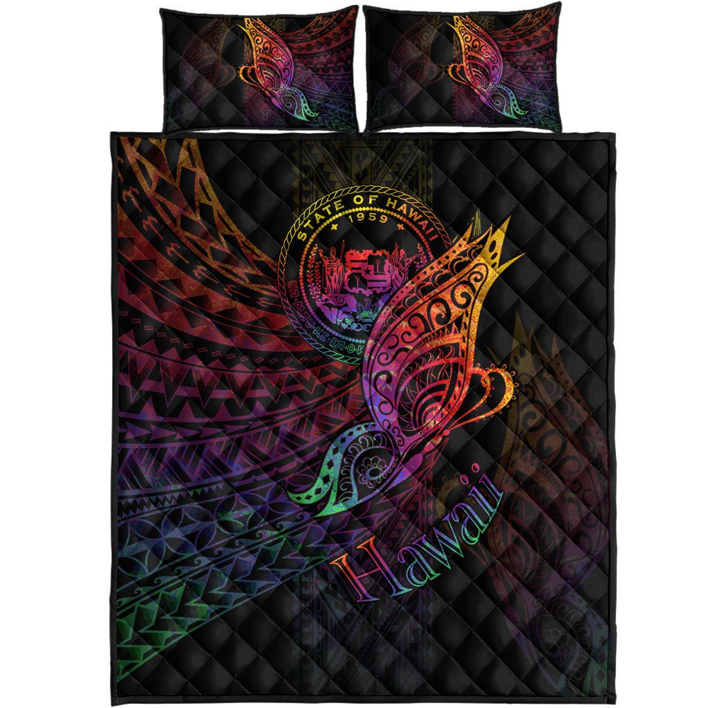 Hawaii Quilt Bed Set - Butterfly Polynesian Style - Polynesian Pride