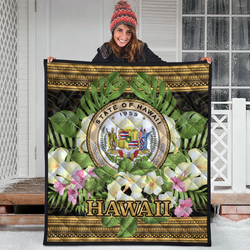 Hawaii Premium Quilt - Polynesian Gold Patterns Collection - Polynesian Pride