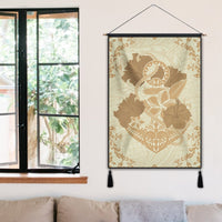 Hawaii Anchor Hibiscus Flower Vintage Hanging Poster - AH - Beige - Polynesian Pride