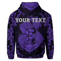 Custom Hawaii Anchor Hibiscus Flower Vintage Hoodie Purple - Polynesian Pride