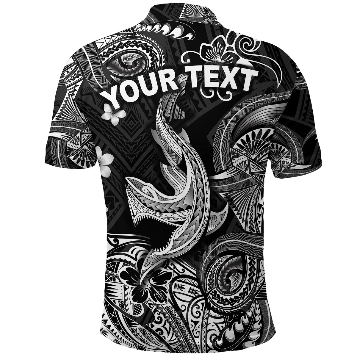 Custom Hawaii Angry Shark Polynesian Polo Shirt Unique Style Black LT8 - Polynesian Pride