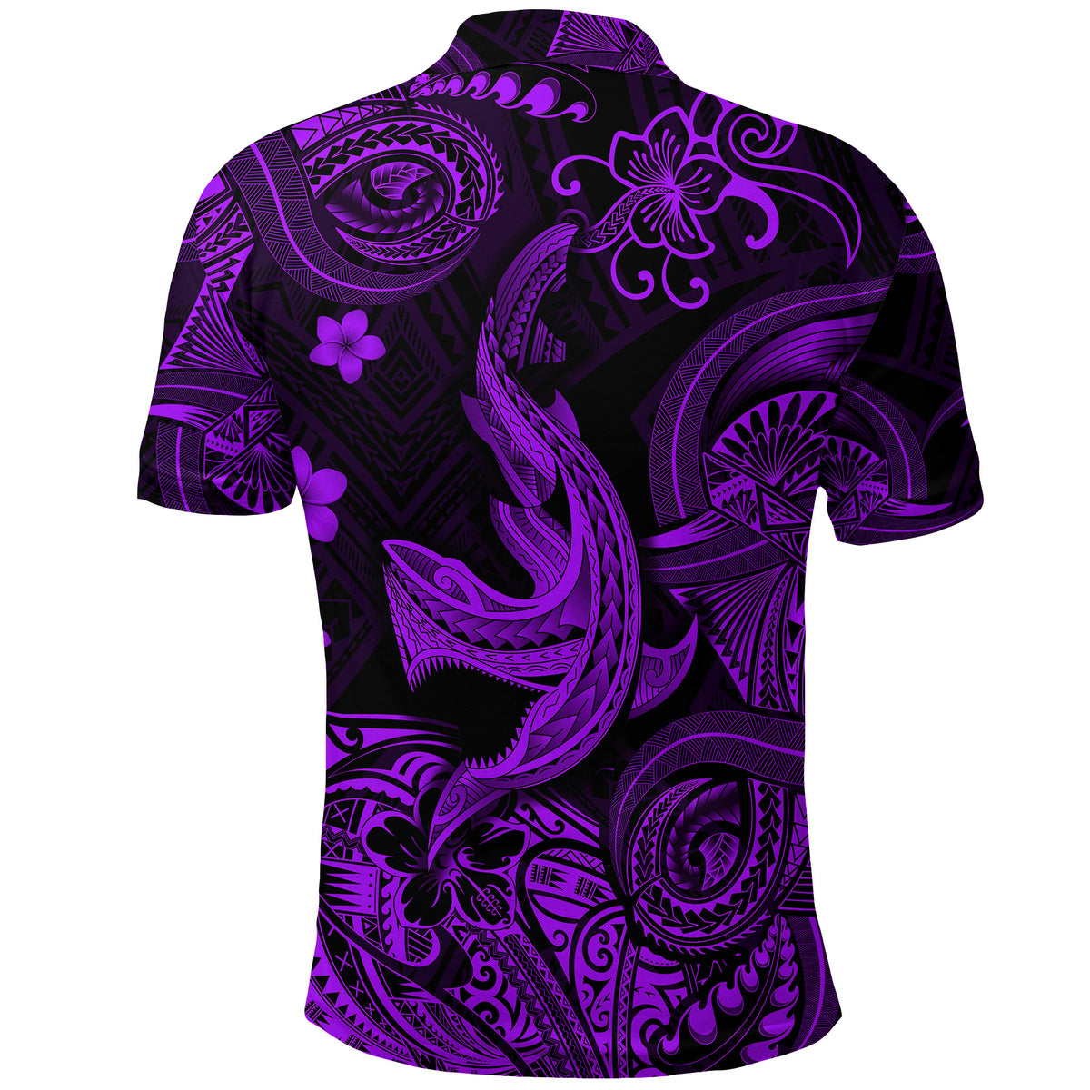 Hawaii Angry Shark Polynesian Polo Shirt Unique Style Purple LT8 - Polynesian Pride