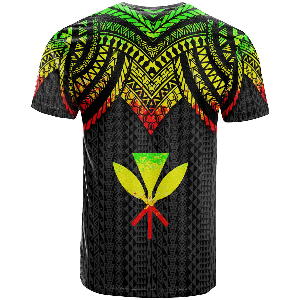 Hawaii Custom T Shirt Polynesian Armor Style Reagge - Polynesian Pride
