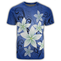 Hawaii Blue Plumeria T Shirt - Polynesian Pride