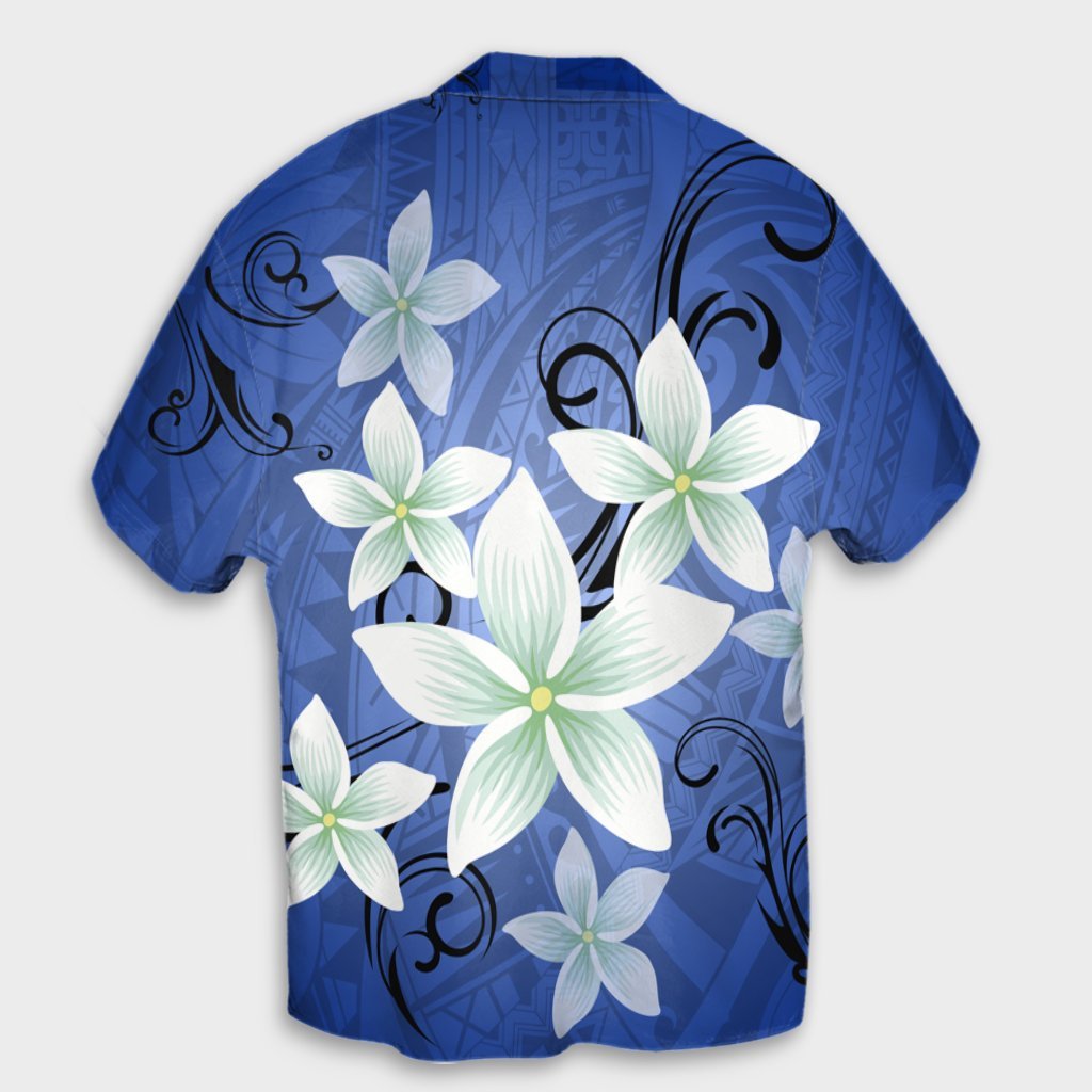 Hawaii Blue Plumeria Hawaiian Shirt - AH - Polynesian Pride