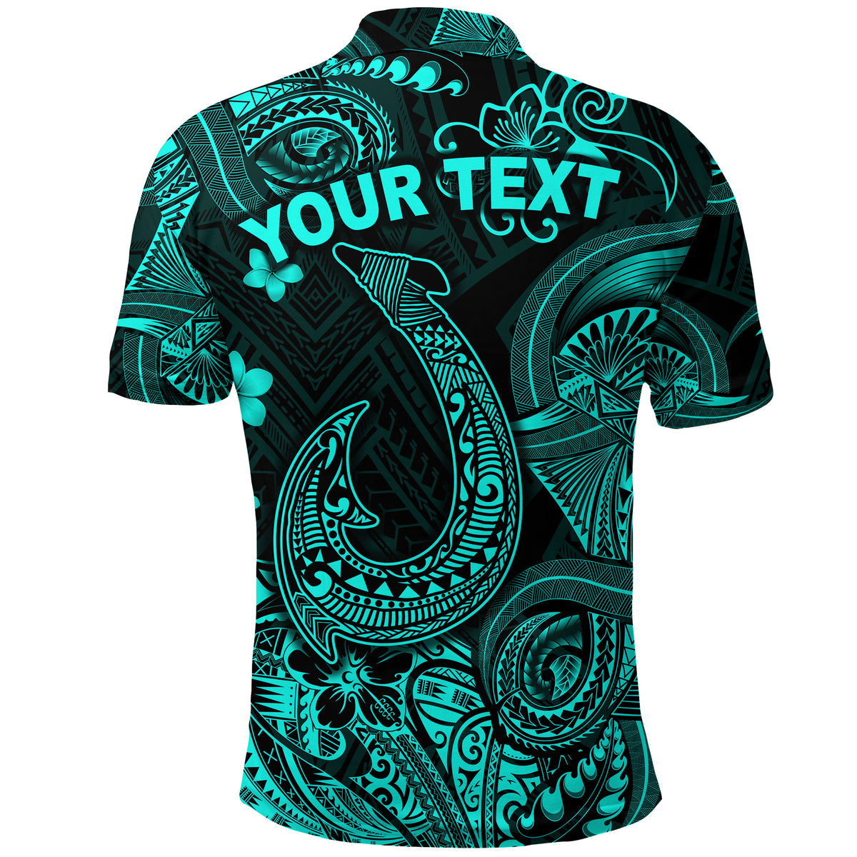 Custom Hawaii Fish Hook Polynesian Polo Shirt Unique Style Turquoise LT8 - Polynesian Pride