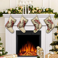 Hawaii Fish Hook Hibiscus Plumeria Polynesian Christmas Stocking - AH - Polynesian Pride