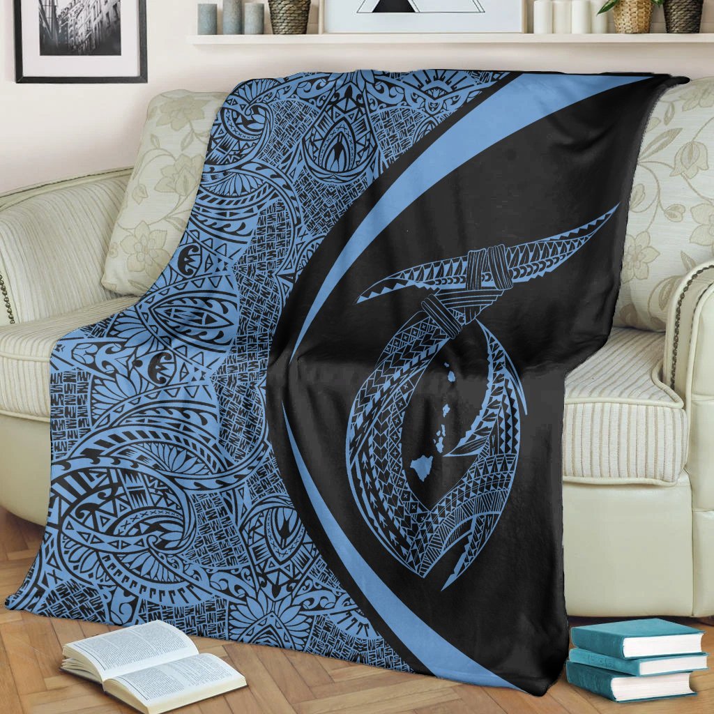 Hawaii Fish Hook Polynesian Premium Blankets - Circle Style Pastel - AH - Polynesian Pride