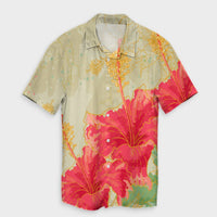 Hawaii Flower Hibiscus Hawaiian Shirt - AH Unisex Black - Polynesian Pride