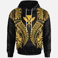 Hawaii Hoodie Polynesian Lion Head Gold Style Unisex Gold - Polynesian Pride