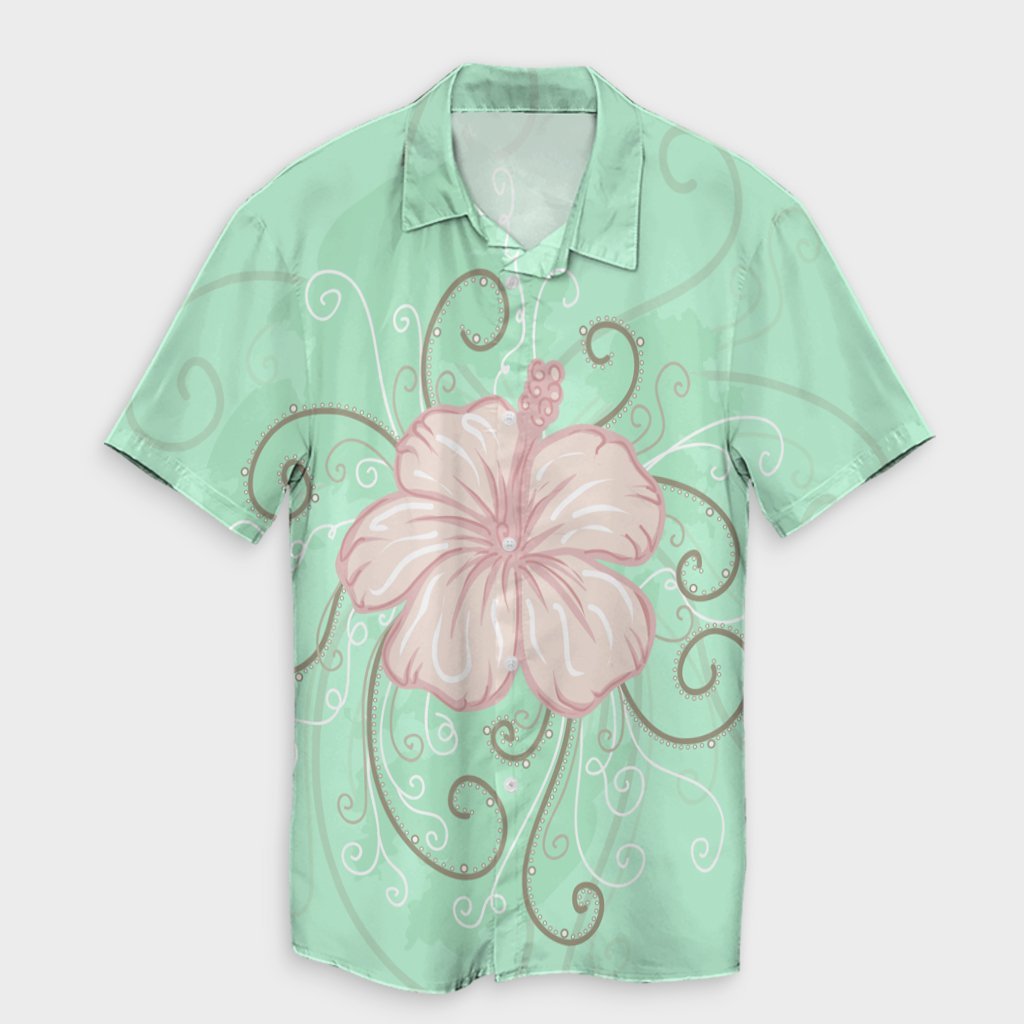 Hawaii Hibiscus Pastel Hawaiian Shirt - AH Unisex Black - Polynesian Pride