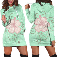 Hawaii Hibiscus Pastel Hoodie Dress - AH Black - Polynesian Pride