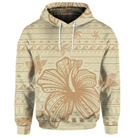 Custom Hawaii Hibiscus Plumeria Kanaka Polynesian Vintage Hoodie - Polynesian Pride