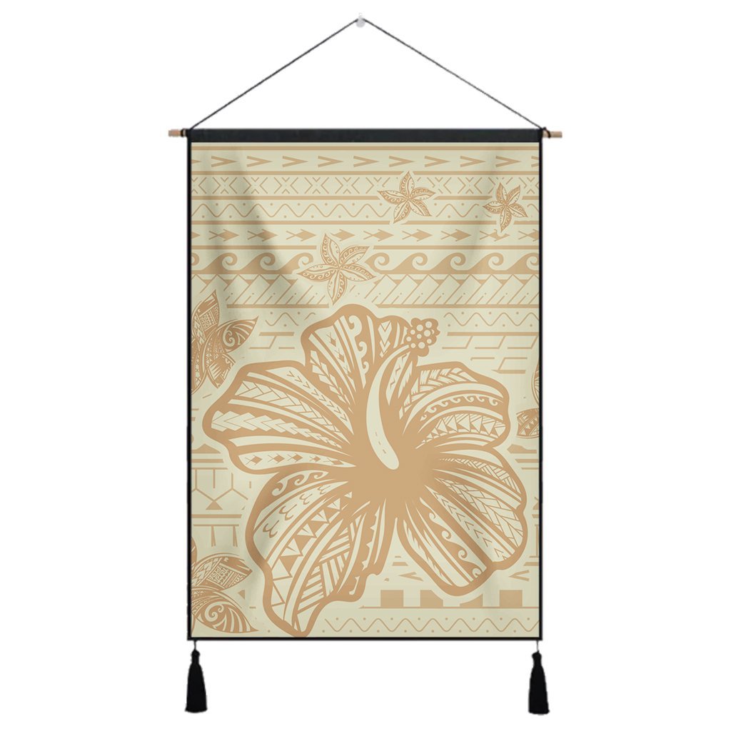 Hawaii Hibiscus Plumeria Kanaka Polynesian Vintage Hanging Poster - AH Hanging Poster Cotton And Linen - Polynesian Pride