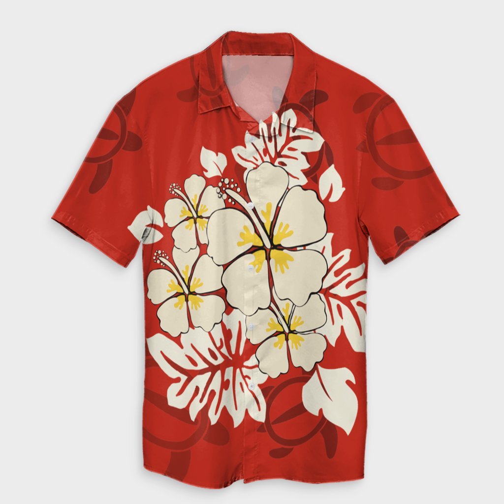 Hawaii Hibiscus Polynesian Hawaiian Shirt - AH Unisex Black - Polynesian Pride