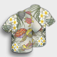 Hawaii Honu Chibi Sea Plumeria Hawaiian Shirt - AH - Polynesian Pride
