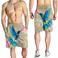 Hawaii Humming Bird Hibiscus Polynesian Men's Shorts - AH - Polynesian Pride