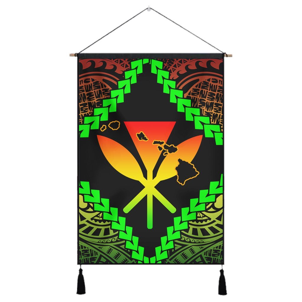 Hawaii Kanaka Kakau Polynesian Hanging Poster - AH Hanging Poster Cotton And Linen - Polynesian Pride