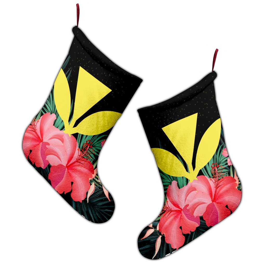 Hawaii Kanaka Tropical Hibiscus Christmas Stocking - AH - Polynesian Pride