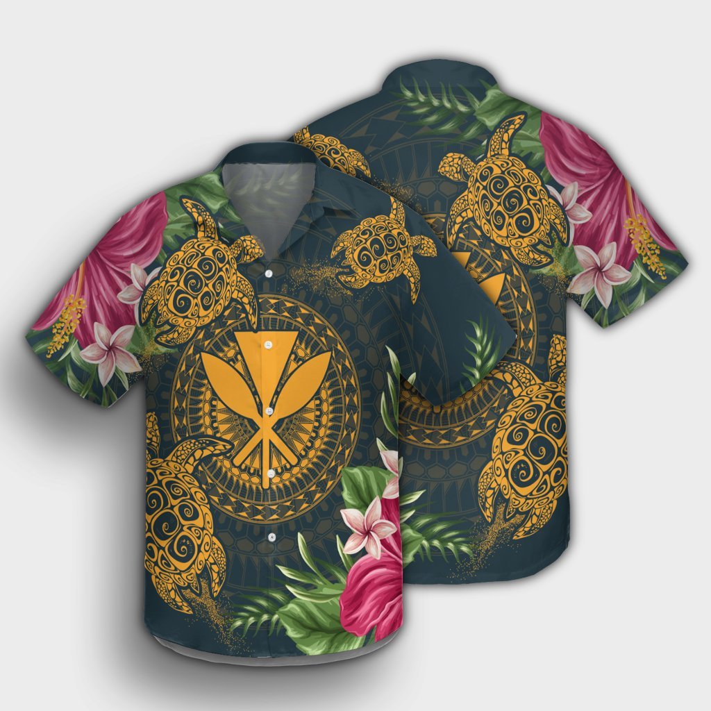 Hawaii Kanaka Turtle Hibiscus Plumerian Polynesia Hawaiian Shirt - Alena Style - AH - Polynesian Pride