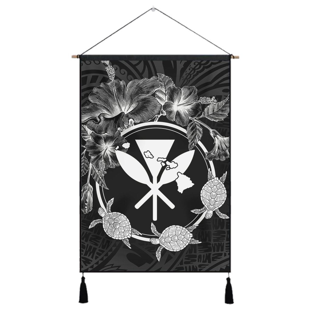 Hawaii Kanaka Turtle Hibiscus Polynesian Hanging Poster - Anthea Style - AH Hanging Poster Cotton And Linen - Polynesian Pride