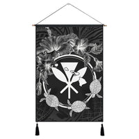 Hawaii Kanaka Turtle Hibiscus Polynesian Hanging Poster - Anthea Style - AH Hanging Poster Cotton And Linen - Polynesian Pride