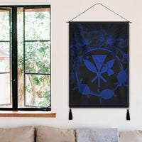 Hawaii Kanaka Turtle Hibiscus Polynesian Hanging Poster - Anthea Style Blue - AH - Polynesian Pride