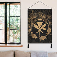Hawaii Kanaka Turtle Hibiscus Polynesian Hanging Poster - Anthea Style Gold - AH - Polynesian Pride