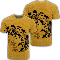 Hawaii Love Animal Polynesian T Shirt Unisex Black - Polynesian Pride