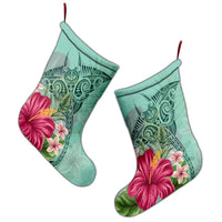 Hawaii Manta Ray Tropical Hibiscus Plumeria Christmas Stocking - AH - Polynesian Pride