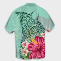 Hawaii Manta Ray Tropical Hibiscus Plumeria Hawaiian Shirt - AH - Polynesian Pride