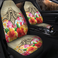 Hawaii Manta Ray Tropical Hibiscus Plumeria Polynesian Car Seat Covers - AH - Polynesian Pride