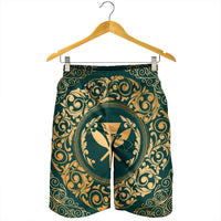 Hawaii Map Classic Floral Men's Shorts Green - AH - Polynesian Pride
