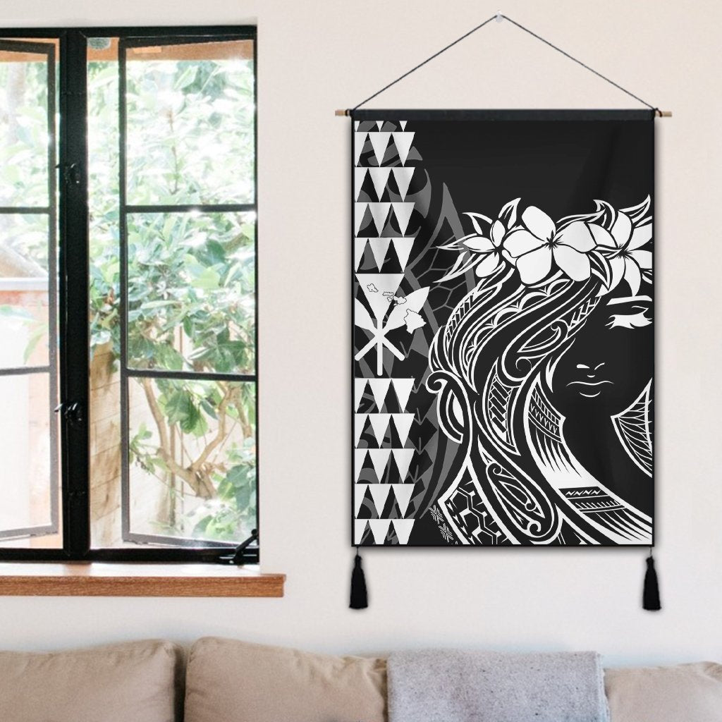 Hawaii Map Kanaka Polynesian Hula Girl Hanging Poster - AH - J5R - Polynesian Pride