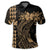 Hawaii Map Kanaka Polynesian Hula Girl Polo Shirt Gold J5R - Polynesian Pride