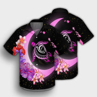 Hawaii Map Moon Star Turtle Plumeria Hibiscus Hawaiian Shirt - AH - Polynesian Pride