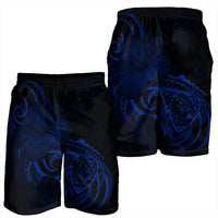 Hawaii Map Turtle Hibiscus Divise Polynesian Men's Shorts Blue - AH - Polynesian Pride