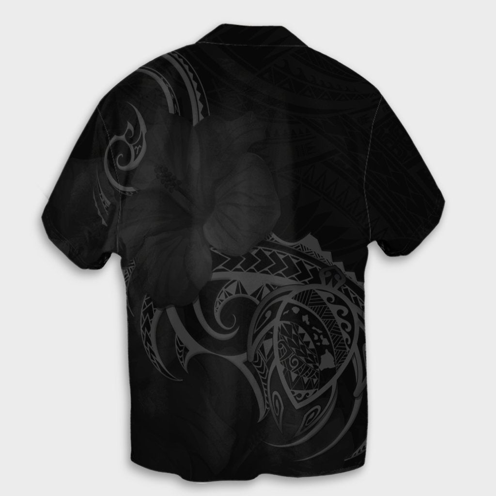 Hawaii Map Turtle Hibiscus Divise Polynesian Hawaiian Shirt Gray - AH - Polynesian Pride
