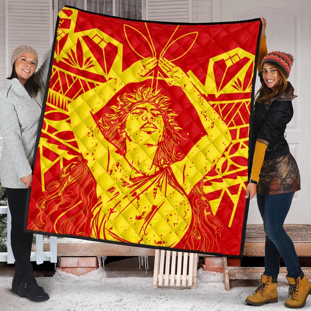 Hawaii Mauna Kea Pele Polynesian Premium Quilts - AH - Polynesian Pride